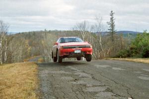 Paul Dunn / Brian Jenkins Toyota Celica All-Trac at the final yump on SS14, Brockway Mountain I.