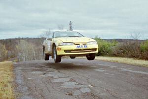 Steve Gingras / Bill Westrick Eagle Talon at the final yump on SS15, Brockway Mountain II.