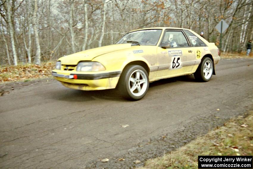 Don Rathgeber / D.J. Bodnar Ford Mustang near the finish of SS15, Brockway Mountain II.
