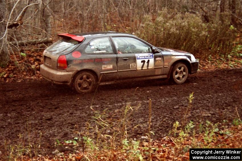 Bryan Hourt / Pete Cardimen Honda Civic on SS18, Gratiot Lake II.