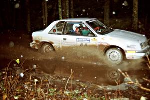 Henry Krolikowski / Cindy Krolikowski Dodge Shadow at speed on SS2, Bob Lake I.