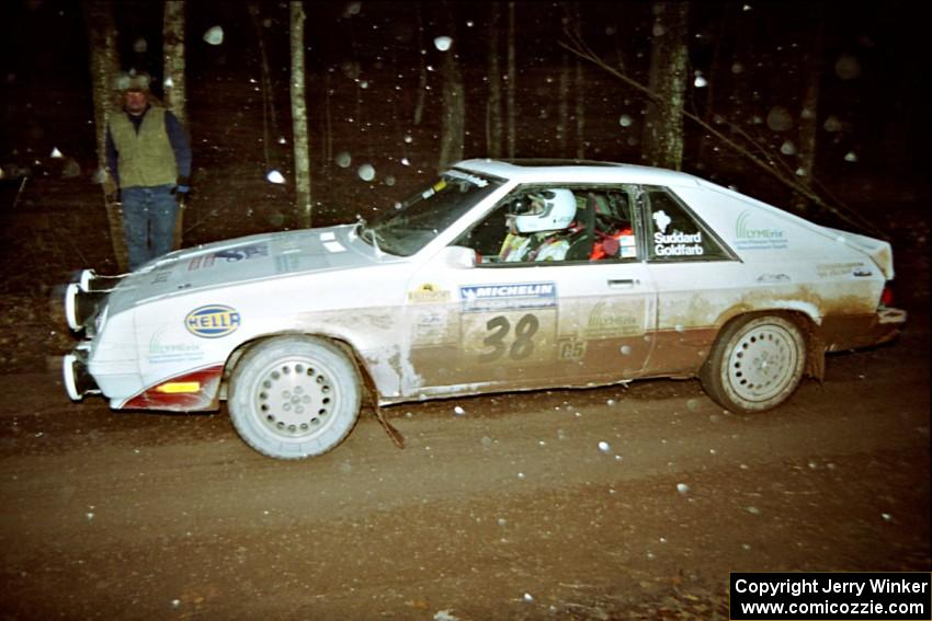 Lesley Suddard / Marc Goldfarb  Dodge Shelby Charger at speed on SS2, Bob Lake I.