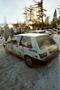 The Mark Brown / Ole Holter Toyota Corolla FX-16 at a frigid parc expose.