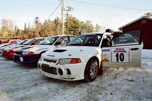 Three top running Mitsubishi Lancer Evos. (1)