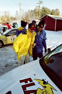 Noel Lawler and Garen Shrader joke around before the start.