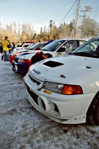 Three top running Mitsubishi Lancer Evos. (2)