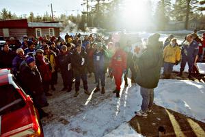 Drivers meeting in Atlanta, MI in the frigid cold.