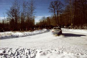 Noel Lawler / Charlie Bradley make a wrong turn in their Hyundai Elantra at the SS1, Hungry 5, spectator area.