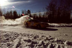 The Jim Anderson / Martin Dapot drift wide at the spectator corner on SS1, Hungry 5, in their Honda Prelude VTEC.