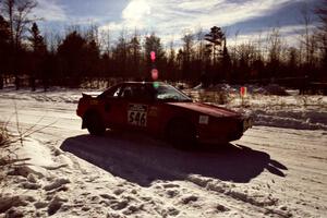 The Steve Irwin / Phil Schmidt Toyota MR2 drifts past spectators on SS1, Hungry 5.