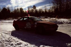 Ryan Brooks / Shanti Traskowski drift past spectators on the Hungry 5 stage in their Acura Integra.