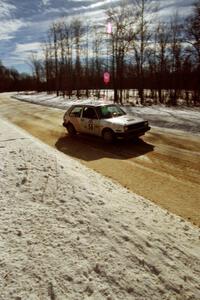 The Doug Davenport / Lea Hoffa VW Golf at speed on SS5, Avery Lake I.