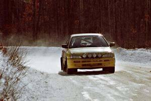 Janusz Jastrzebski / Marcin Korneluk at speed on SS5, Avery Lake I, in their Subaru Impreza.