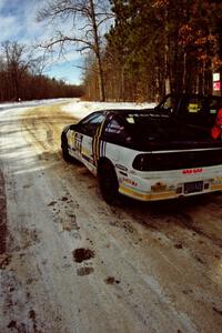 Dan Malott / Matt Malott leaves the stage start of SS5, Avery Lake I, in their Eagle Talon.