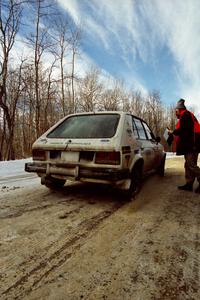 John Zoerner / John Shepski leave the start of SS5, Avery Lake I, in their Dodge Omni GLH-Turbo.