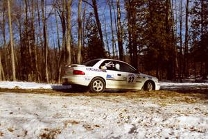 Greg Healey / John MacLeod take the hairpin on SS7, Ranch II, in their Subaru Impreza.