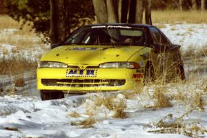 The Steve Gingras / Bill Westrick Eagle Talon slows for the hairpin on SS7, Ranch II.