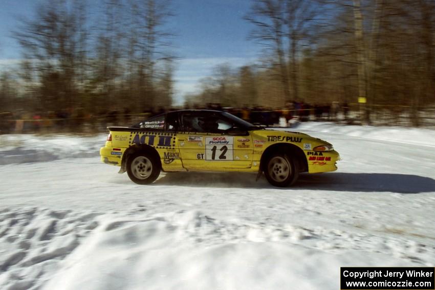 Steve Gingras / Bill Westrick at the spectator corner on SS1, Hungry 5, in their Eagle Talon.