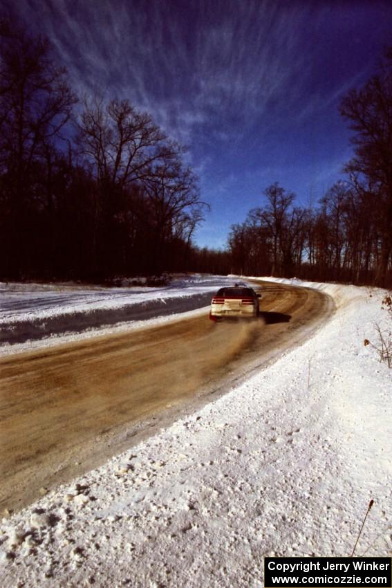 Carl Redner drove his Mitsubishi Eclipse GSX down SS5, Avery Lake I, as the '0' car for the weekend.