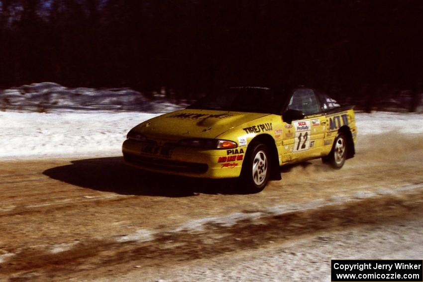 Steve Gingras / Bill Westrick at speed on SS5, Avery Lake I, in their Eagle Talon.