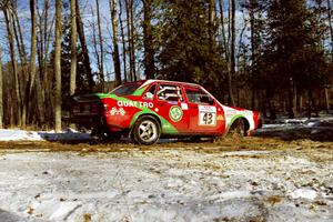 Carlos Arrieta, Sr. / Dick Casey take the hairpin on SS7, Ranch II, in their Audi 4000 Quattro.