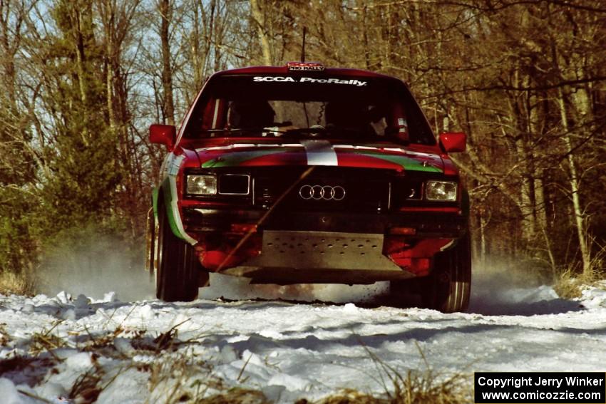 Carlos Arrieta, Sr. / Dick Casey at speed on SS7, Ranch II, in their Audi 4000 Quattro.