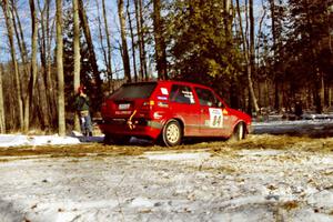 J.B. Niday / Al Kintigh take the hairpin on SS7, Ranch II, in their VW GTI.