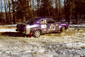 The Mark Kleckner / Al Zifilippo Dodge Colt at the hairpin on SS7, Ranch II.