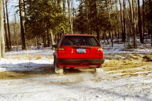 The Josh Scott / Roxanne Slancik VW GTI takes the hairpin on SS7, Ranch II.