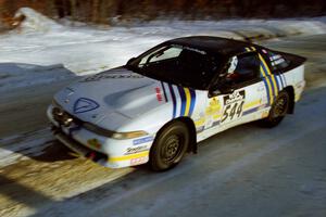 Dan Malott / Matt Malott at speed on SS9, Avery Lake II, in their Eagle Talon.