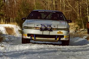 The Dan Malott / Matt Malott Eagle Talon sets up for the hairpin on SS7, Ranch II.