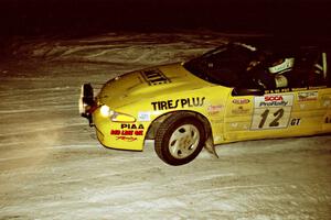 The Steve Gingras / Bill Westrick Eagle Talon at a 90-left on SS16, the final stage.