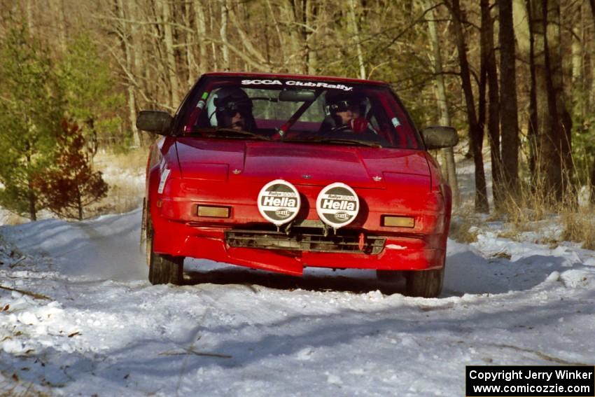 The Steve Irwin / Phil Schmidt Toyota MR2 sets up for the hairpin on SS7, Ranch II.