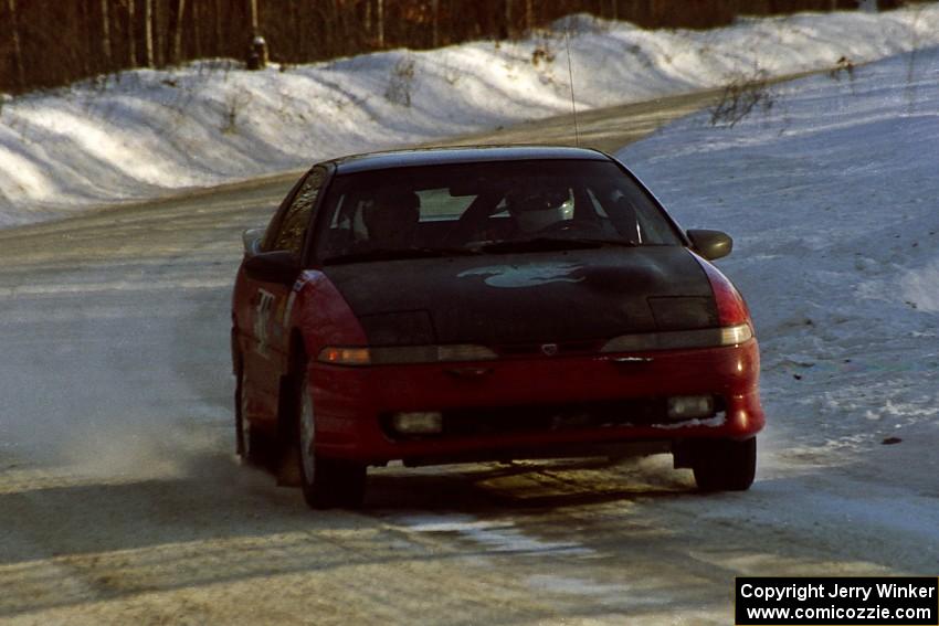 The Scott Harvey, Jr. / Bob Martin Eagle Talon TSi at speed on SS9, Avery Lake II.