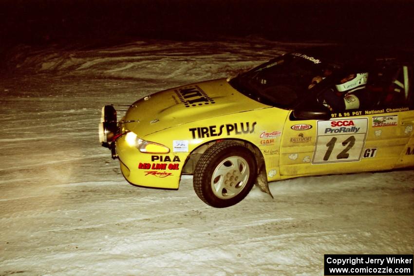 The Steve Gingras / Bill Westrick Eagle Talon at a 90-left on SS16, the final stage.