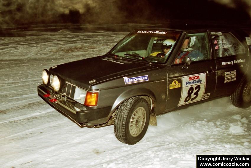 The Mark Utecht / Brenda Corneliusen Dodge Omni GLH-Turbo on SS16, the final stage.