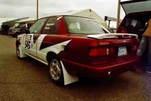 The Eric Seppanen / Jake Himes Nissan Sentra SE-R with a fresh new vinyl wrap before the event.