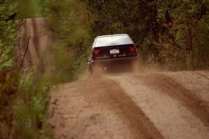 Paula Gibeault / Chrissie Beavis at speed on SS1 in their VW Jetta.