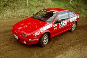 Jouni Pohjolainen / John Matikainen in their Nissan NX2000 on SS1.