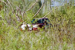 Eric Seppanen / Jake Himes go off the road in their Nissan Sentra SE-R.