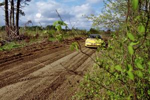 Steve Gingras / Bill Westrick at speed in their Eagle Talon in the Two Inlets State Forest.