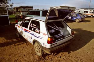 The Bob Nielsen / Brett Corneliusen VW Golf at service in Park Rapids.