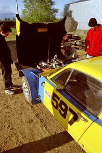 Paul Moorman / Diane Sargent get their SAAB Sonett II serviced in Park Rapids.