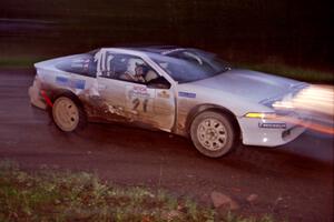 Chris Czyzio / Eric Carlson at speed in their Mitsubishi Eclipse GSX at the crossroads.