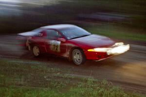 Roger Hull / Keith Roper at speed in their Eagle Talon at the crossroads spectator location.