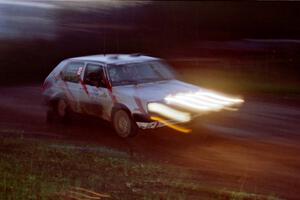 Doug Davenport / Lea Davenport at speed at the crossroads spectator point in their VW GTI.