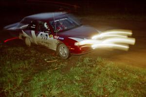 Eric Seppanen / Jake Himes nearly put their Nissan Sentra SE-R into the ditch at the crossroads jump.