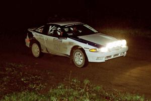 Carl Kieranen / Jerry Bruso at speed at the crossroads spectator point in their Eagle Talon.