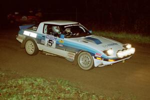 Doug Dill / Dave Fuss at speed at the crossroads in their Mazda RX-7.