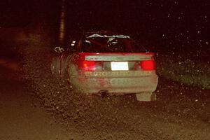 John Rek / Rob Dupree drift their Audi S2 Quattro through a 90-left on the final stage of the night.